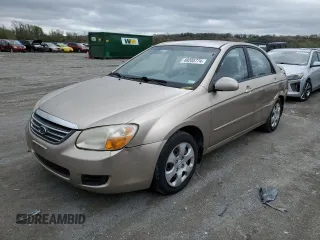 2009 Kia Spectra EX with VIN KNAFE221795600329, listed as a Copart auction lot 49205774 with 251,191 mi miles and Salvage Title. Bid and sale history available at carsss.com. Image 1.