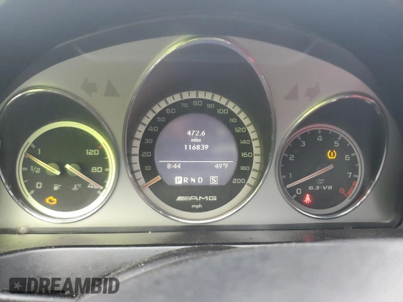 2009 Mercedes-Benz C 63 AMG with VIN WDDGF77X89F299732, listed as a Copart auction lot 57560915 with 116,839 mi miles and Salvage title. Bid and sale history available at DreamBid. Image 9.