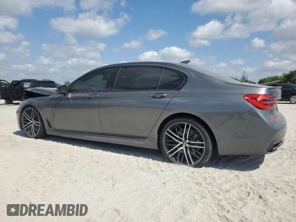 2019 BMW 7 Series 750i with VIN WBA7F0C53KGM24364, listed as a Copart auction lot 53947725 with 71,022 mi miles and Salvage Title. Bid and sale history available at carsss.com. Image 2.
