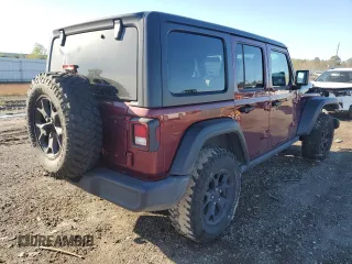 2021 Jeep Wrangler Unlimited Sport Altitude with VIN 1C4HJXDG4MW734322, listed as a Copart auction lot 41670625 with 45,963 mi miles and Salvage title. Bid and sale history available at DreamBid. Image 3.