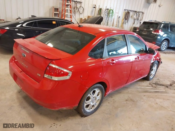 2008 Ford Focus SE with VIN 1FAHP35N18W269594, listed as a IAAI auction lot 41753467 with 172,409 mi miles. Bid and sale history available at carsss.com. Image 4.