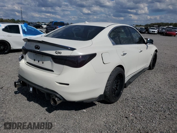 2017 Infiniti Q50 Signature Edition with VIN JN1EV7AP0HM737380, listed as a Copart auction lot 47157975 with 123,113 mi miles and Salvage Title. Bid and sale history available at DreamBid. Image 3.