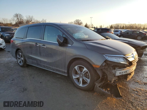 2019 Honda Odyssey Touring with VIN 5FNRL6H83KB085223, listed as a Copart auction lot 87628395 with 163,035 mi miles and Salvage Title. Bid and sale history available at carsss.com. Image 4.