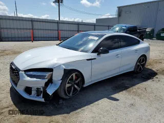 2022 Audi A5 Sportback S line Premium Plus with VIN WAUFACF59NA018717, listed as a Copart auction lot 52415313 with 0 mi miles and Salvage Title. Bid and sale history available at carsss.com. Image 1.