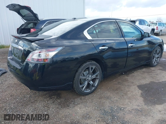 2014 Nissan Maxima S with VIN 1N4AA5AP9EC908498, listed as a IAAI auction lot 41945171 with 130,090 mi miles and . Bid and sale history available at DreamBid. Image 4.