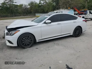 2019 Genesis G80 3.8L with VIN KMHGN4JE9KU288786, listed as a Copart auction lot 47578115 with 53,107 mi miles and Non Repairable. Bid and sale history available at carsss.com. Image 1.