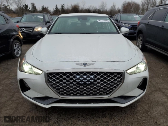 2021 Genesis G70 2.0T with VIN KMTG64LA9MU077166, listed as a Copart auction lot 42210745 with 59,020 mi miles and Salvage Title. Bid and sale history available at carsss.com. Image 5.