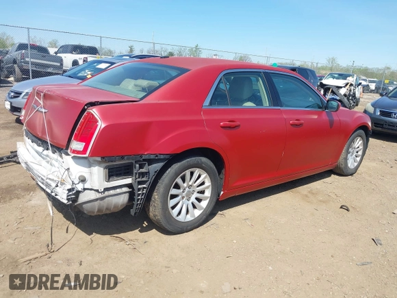 2013 Chrysler 300 with VIN 2C3CCAAG6DH613204, listed as a IAAI auction lot 42094988 with 193,481 mi miles. Bid and sale history available at carsss.com. Image 4.