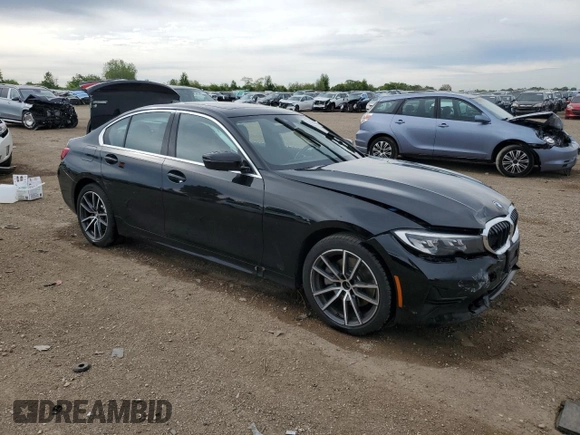 2019 BMW 3 Series 330i xDrive with VIN WBA5R7C5XKFH08171, listed as a Copart auction lot 57404905 with 45,340 mi miles and Salvage title. Bid and sale history available at DreamBid. Image 4.