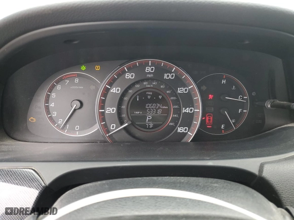 2014 Honda Accord Sedan Sport with VIN 1HGCR2F59EA157515, listed as a Copart auction lot 75125614 with 106,834 mi miles and Salvage Title. Bid and sale history available at carsss.com. Image 9.
