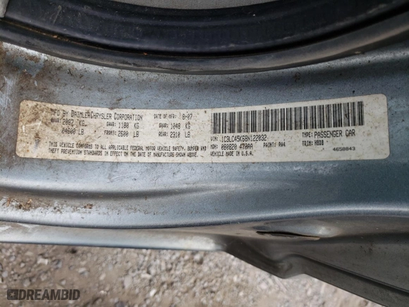 2008 Chrysler Sebring LX with VIN 1C3LC45K68N122032, listed as a Copart auction lot 79886784 with 102,723 mi miles and Salvage Title. Bid and sale history available at carsss.com. Image 14.