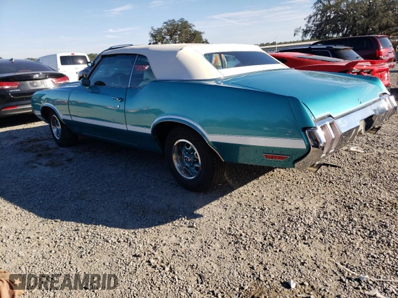 1970 Oldsmobile Cutlass with VIN 342670E151071, listed as a Copart auction lot 41603435 with 204,121 mi miles and Salvage Title. Bid and sale history available at DreamBid. Image 2.