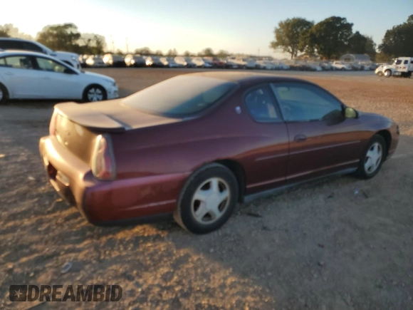 2002 Chevrolet Monte Carlo LS with VIN 2G1WW12E729210295, listed as a Copart auction lot 75434804 with 243,604 mi miles and Clean Title. Bid and sale history available at carsss.com. Image 3.