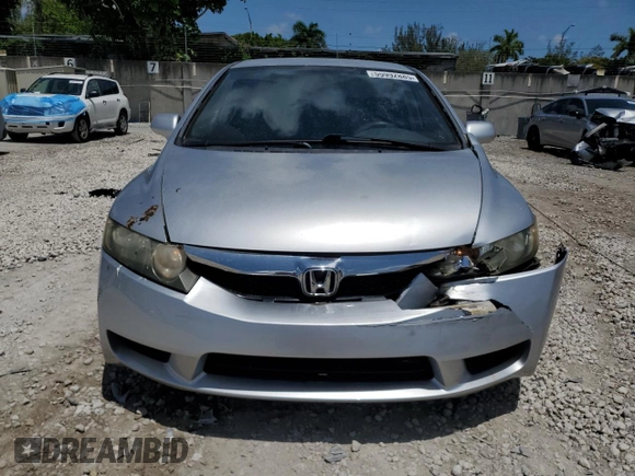 2010 Honda Civic LX with VIN 2HGFA1F54AH326835, listed as a Copart auction lot 55992885 with 78,004 mi miles and Salvage Title. Bid and sale history available at DreamBid. Image 5.