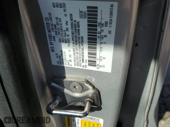 2020 Ford Transit Connect XL с VIN NM0GE9E24L1478240, выставлен на аукционе Copart как лот 50591724 с пробегом 13 379 миль миль и . История ставок и продаж доступна на DreamBid. Изображение 12.