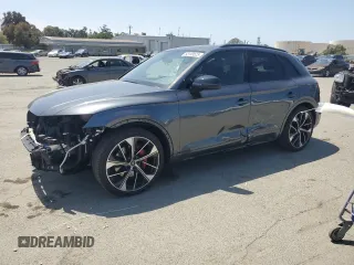 2024 Audi SQ5 Premium Plus с VIN WA1B4AFY3R2057790, выставлен на аукционе Copart как лот 55199525 с пробегом 16 391 миль миль и Списание • Salvage title. История ставок и продаж доступна на DreamBid. Изображение 1.