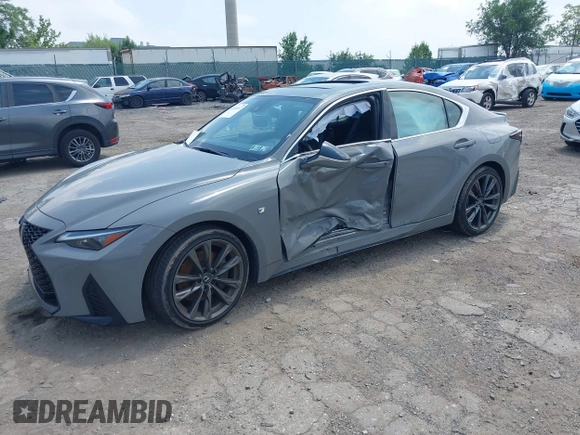2024 Lexus IS 350 F Sport with VIN JTHGZ1E28R5033508, listed as a IAAI auction lot 42606657 with 15,382 mi miles and . Bid and sale history available at DreamBid. Image 16.