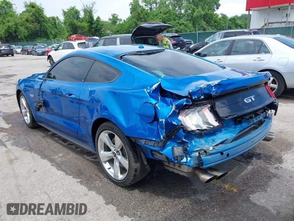 2019 Ford Mustang GT with VIN 1FA6P8CF4K5180728, listed as a IAAI auction lot 42250689 with 9,135 mi miles and . Bid and sale history available at DreamBid. Image 3.