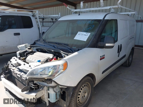 2020 Ram ProMaster City Cargo Van Tradesman with VIN ZFBHRFAB0L6P71820, listed as a IAAI auction lot 41737163 with 74,688 mi miles. Bid and sale history available at carsss.com. Image 2.