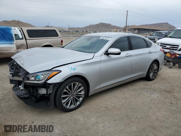 2017 Genesis G80 3.8L with VIN KMHGN4JE8HU209942, listed as a Copart auction lot 66025424 with 68,256 mi miles and Salvage Title. Bid and sale history available at DreamBid. Image 1.