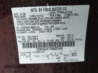 2009 Ford Flex SEL with VIN 2FMEK62C19BA07444, listed as a IAAI auction lot 41794997 with 188,867 mi miles. Bid and sale history available at carsss.com. Image 9.