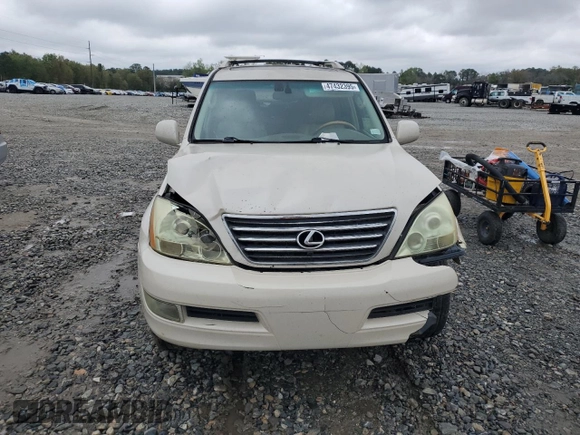2003 Lexus GX 470 with VIN JTJBT20X830017610, listed as a Copart auction lot 47432395 with 330,087 mi miles and Salvage Title. Bid and sale history available at DreamBid. Image 5.