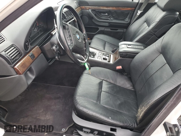 1997 BMW 7 Series 740il with VIN WBAGJ8320VDL44402, listed as a Copart auction lot 88988165 with 167,187 mi miles and Clean Title. Bid and sale history available at carsss.com. Image 7.