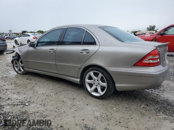 2007 Mercedes-Benz C 230 Sport with VIN WDBRF52H67E027057, listed as a Copart auction lot 59568325 with 144,208 mi miles and Salvage title. Bid and sale history available at DreamBid. Image 2.