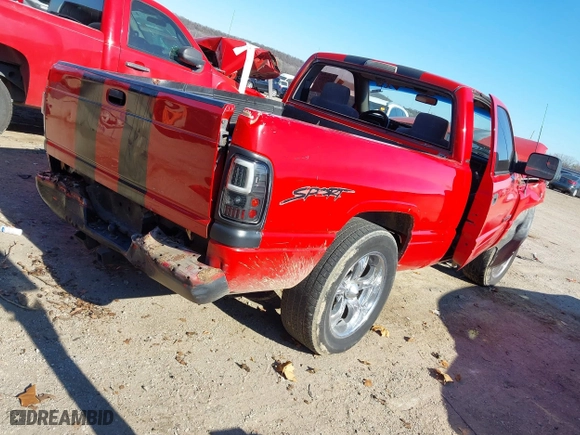 1996 Dodge Ram 1500 with VIN 1B7HC16Y0TJ129769, listed as a IAAI auction lot 41277232 with 318,122 mi miles. Bid and sale history available at carsss.com. Image 4.