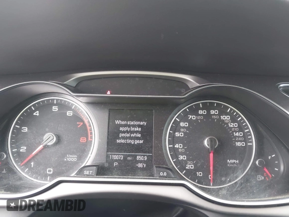 2013 Audi A4 Premium Plus with VIN WAUFFAFL0DN044778, listed as a IAAI auction lot 42063793 with 110,073 mi miles and . Bid and sale history available at DreamBid. Image 7.