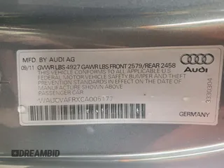 2012 Audi S5 Premium Plus z VIN WAUCVAFRXCA005177, wystawiony jako Copart lot #42574225 z przebiegiem 138 876 mil mil oraz Szkoda całkowita • Salvage title. Historia ofert i sprzedaży dostępna na DreamBid. Obrazek 12.