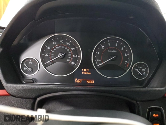 2014 BMW 4 Series 428i xDrive with VIN WBA3N5C52EF715673, listed as a Copart auction lot 85429034 with 74,547 mi miles and Salvage Title. Bid and sale history available at DreamBid. Image 9.