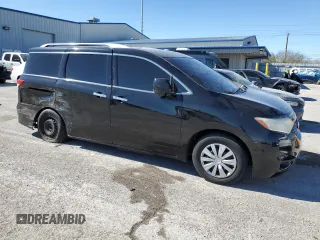2014 Nissan Quest S with VIN JN8AE2KP1E9101597, listed as a Copart auction lot 46313225 with 104,410 mi miles and Salvage Title. Bid and sale history available at carsss.com. Image 4.