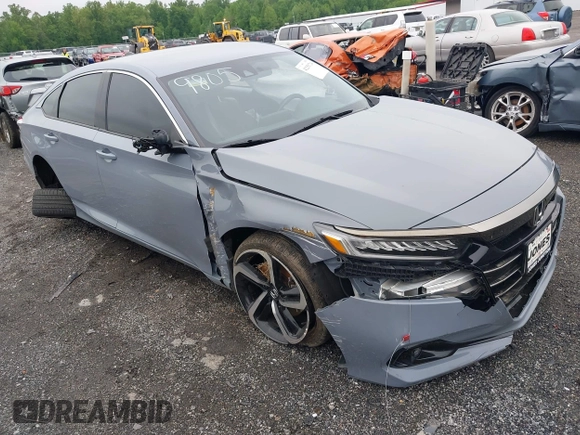 2021 Honda Accord Sport with VIN 1HGCV1F38MA099805, listed as a IAAI auction lot 42251724 with 78,645 mi miles and . Bid and sale history available at DreamBid. Image 1.