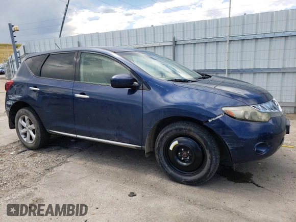 2009 Nissan Murano SL with VIN JN8AZ18W59W134056, listed as a Copart auction lot 66243024 with 129,427 mi miles and Salvage Title. Bid and sale history available at carsss.com. Image 4.