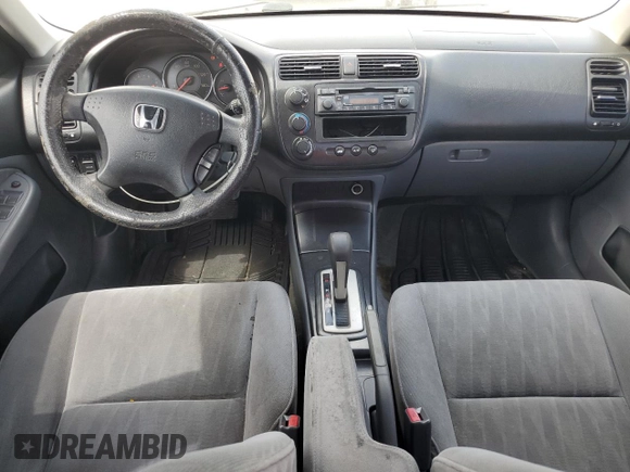2004 Honda Civic EX with VIN 2HGES26774H632688, listed as a Copart auction lot 51146415 with 186,522 mi miles and Salvage Title. Bid and sale history available at DreamBid. Image 8.