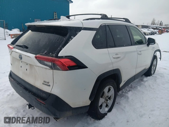 2019 Toyota RAV4 Hybrid XLE with VIN JTMRWRFV8KD004029, listed as a Copart auction lot 48261625 with 0 mi miles and Salvage Title. Bid and sale history available at carsss.com. Image 3.