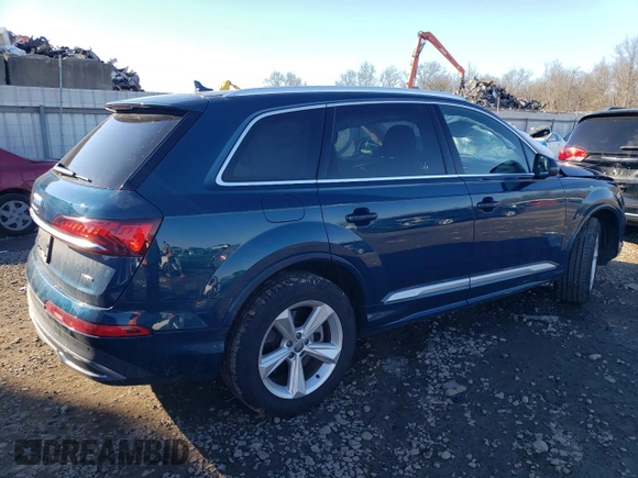 2020 Audi Q7 Premium with VIN WA1AJAF75LD011028, listed as a Copart auction lot 43251574 with 46,658 mi miles. Bid and sale history available at carsss.com. Image 3.