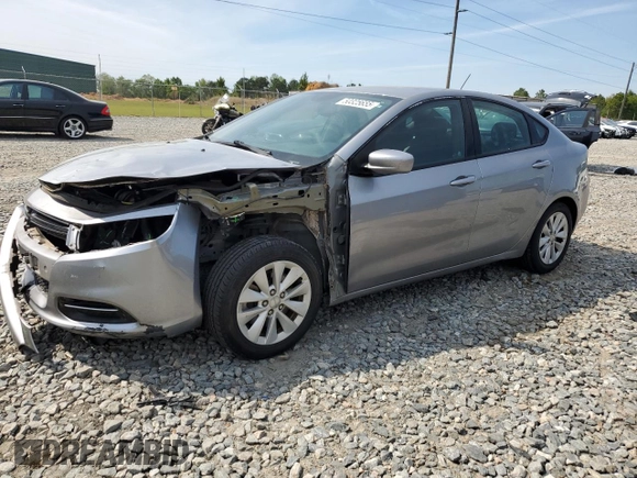 2014 Dodge Dart SXT with VIN 1C3CDFBB3ED702899, listed as a Copart auction lot 50325655 with 166,283 mi miles and Salvage Title. Bid and sale history available at DreamBid. Image 1.