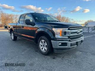 2018 Ford F-150 XL with VIN 1FTEX1CB0JKF17440, listed as a Copart auction lot 52651455 with 168,000 mi miles and Clean Title. Bid and sale history available at carsss.com. Image 1.