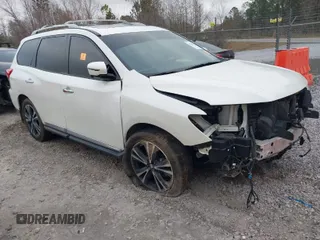 2018 Nissan Pathfinder SL with VIN 5N1DR2MN6JC643618, listed as a IAAI auction lot 41485697 with 1 mi miles. Bid and sale history available at carsss.com. Image 1.