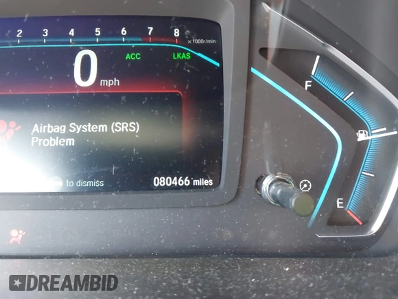 2019 Honda Odyssey EX-L with VIN 5FNRL6H74KB011915, listed as a IAAI auction lot 41898504 with 80,466 mi miles. Bid and sale history available at carsss.com. Image 15.