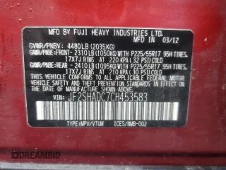 2012 Subaru Forester X Premium с VIN JF2SHADC7CH453583, выставлен на аукционе Copart как лот 61231275 с пробегом 125 312 миль миль и Списание • Salvage title. История ставок и продаж доступна на DreamBid. Изображение 13.