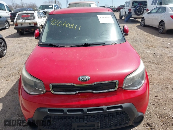 2015 Kia Soul + with VIN KNDJP3A51F7785902, listed as a IAAI auction lot 42060311 with 109,819 mi miles. Bid and sale history available at carsss.com. Image 6.