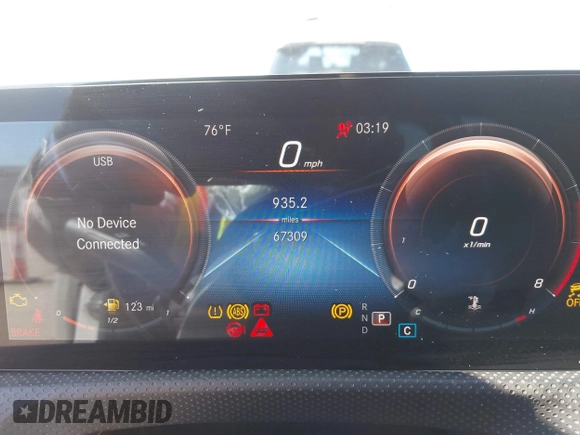 2021 Mercedes-Benz A 220 with VIN W1K3G4EB2MJ297109, listed as a IAAI auction lot 41637260 with 67,309 mi miles and . Bid and sale history available at DreamBid. Image 7.