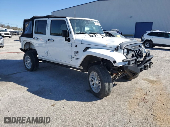 2018 Jeep Wrangler Unlimited Sahara with VIN 1C4BJWEG3JL834357, listed as a Copart auction lot 76314644 with 63,458 mi miles and Non repairable. Bid and sale history available at DreamBid. Image 4.