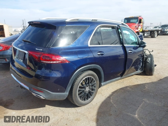 2020 Mercedes-Benz GLE 450 with VIN 4JGFB5KB9LA244966, listed as a IAAI auction lot 41811214 with 85,317 mi miles and . Bid and sale history available at DreamBid. Image 4.