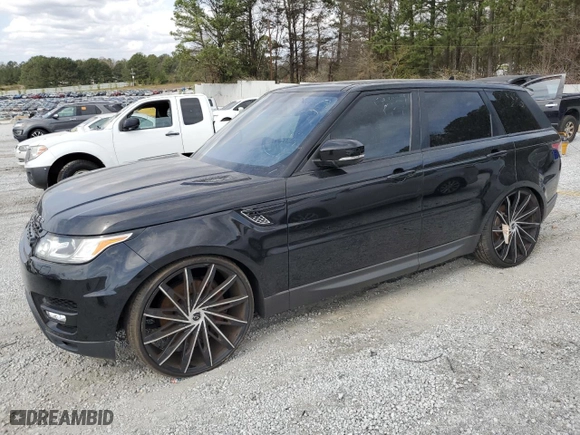 2016 Land Rover Range Rover Sport V8 Dynamic with VIN SALWR2EFXGA574739, listed as a Copart auction lot 48957495 with 101,596 mi miles and Clean Title. Bid and sale history available at carsss.com. Image 1.