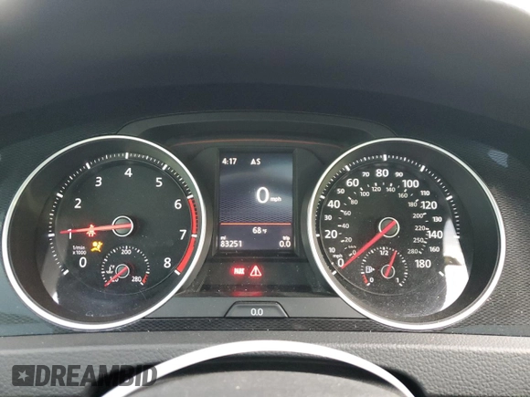 2017 Volkswagen Golf GTI Autobahn with VIN 3VW547AU5HM038284, listed as a Copart auction lot 80113844 with 83,251 mi miles and Salvage Title. Bid and sale history available at carsss.com. Image 9.