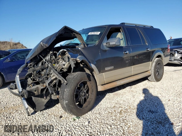 2008 Ford Expedition EL Eddie Bauer with VIN 1FMFK175X8LA35291, listed as a Copart auction lot 88299255 with 249,613 mi miles and Salvage Title. Bid and sale history available at carsss.com. Image 1.